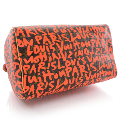 Louis Vuitton Monogram Graffiti Speedy 30 Orange 4 of 8