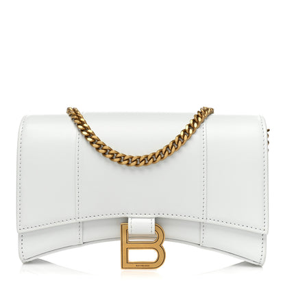 Balenciaga Shiny Box Calfskin Hourglass Chain Bag White 1 of 17