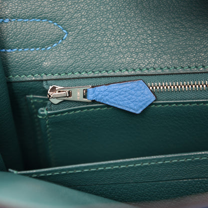 Hermes Togo Birkin 30 Bleu Zanzibar Malachite 21 of 28