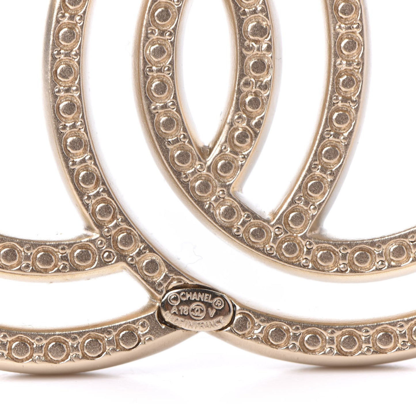 Crystal CC Brooch Gold