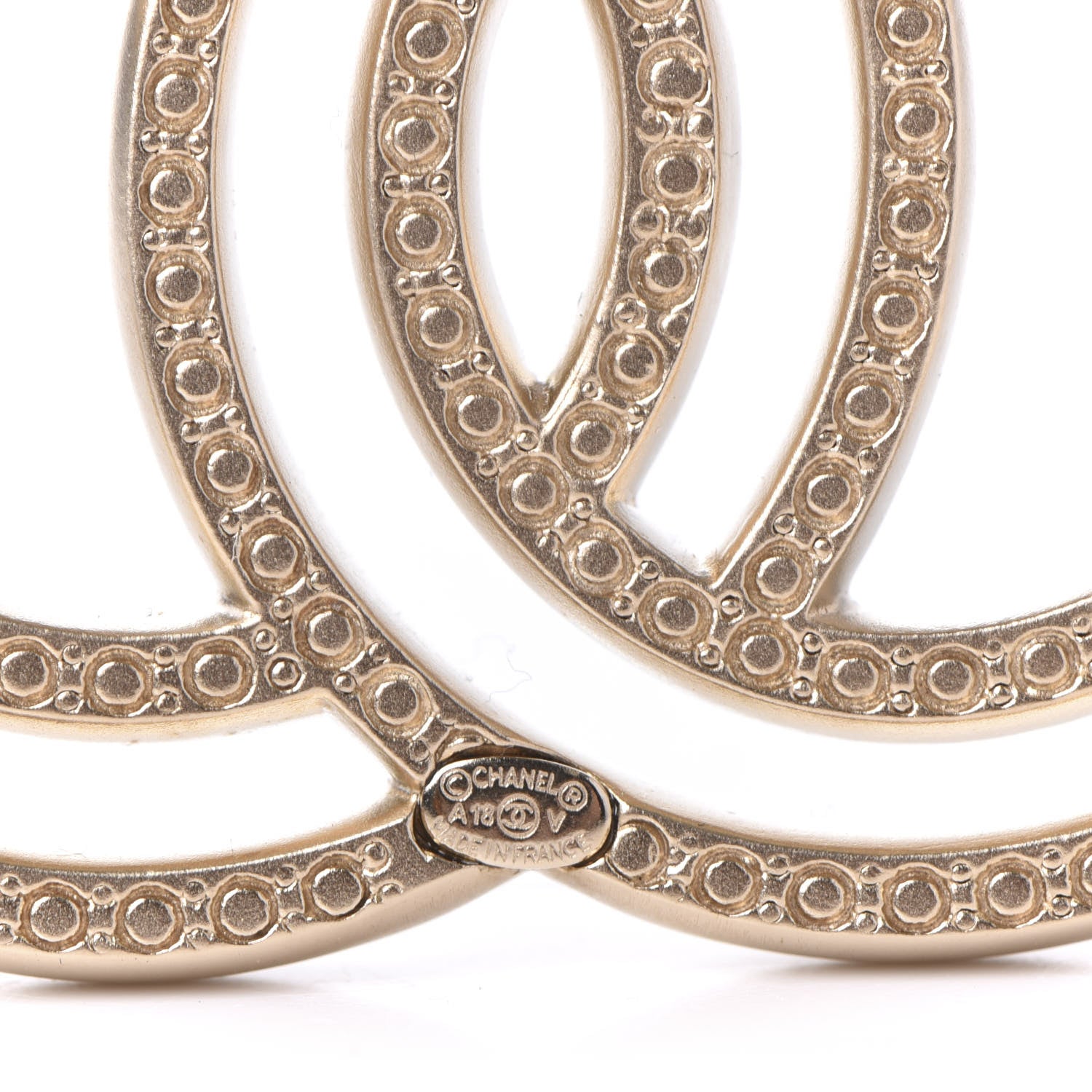 Chanel Crystal CC Brooch Gold 4 of 5