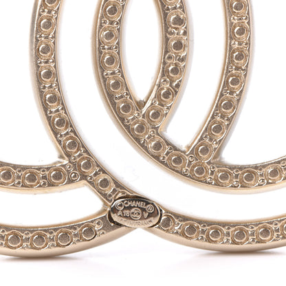 Chanel Crystal CC Brooch Gold 4 of 5
