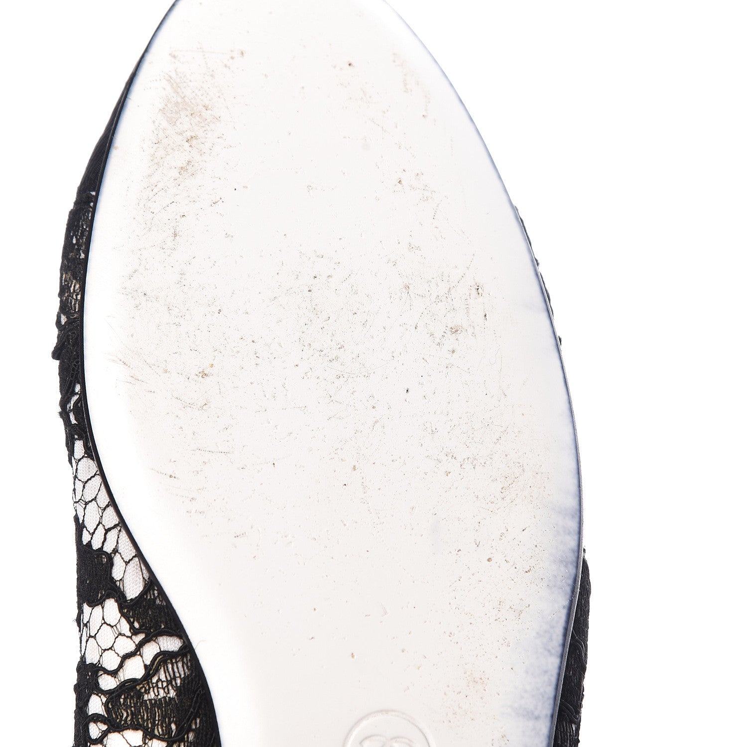 Chanel Lace Grosgrain Cap Toe CC Ballerina Flats 40.5 Black 12 of 16