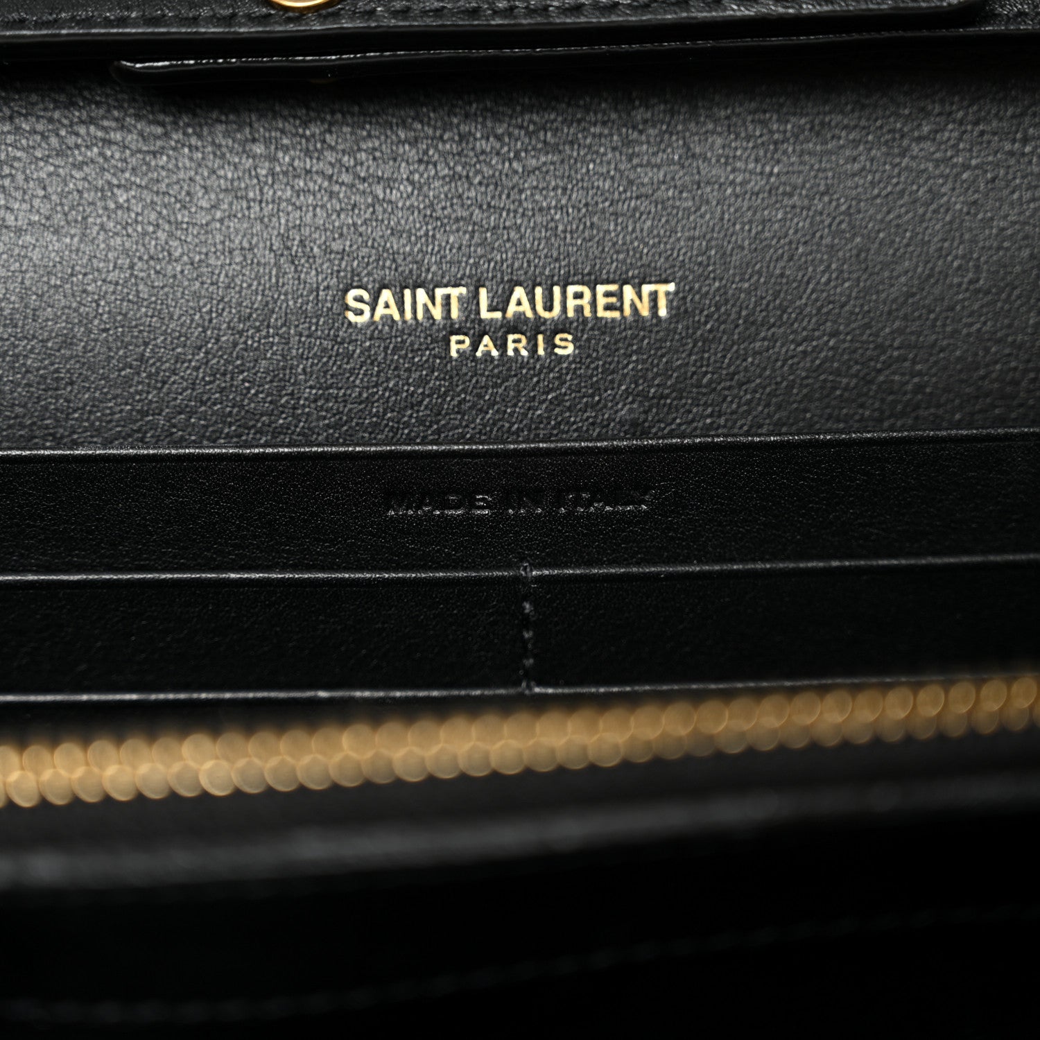 Saint Laurent Patent Monogram Chain Wallet Tortoiseshell 6 of 8