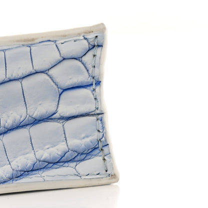 Louis Vuitton Crocodile Niloticus Sac Plat XS Mat Meringue White Blue 10 of 11