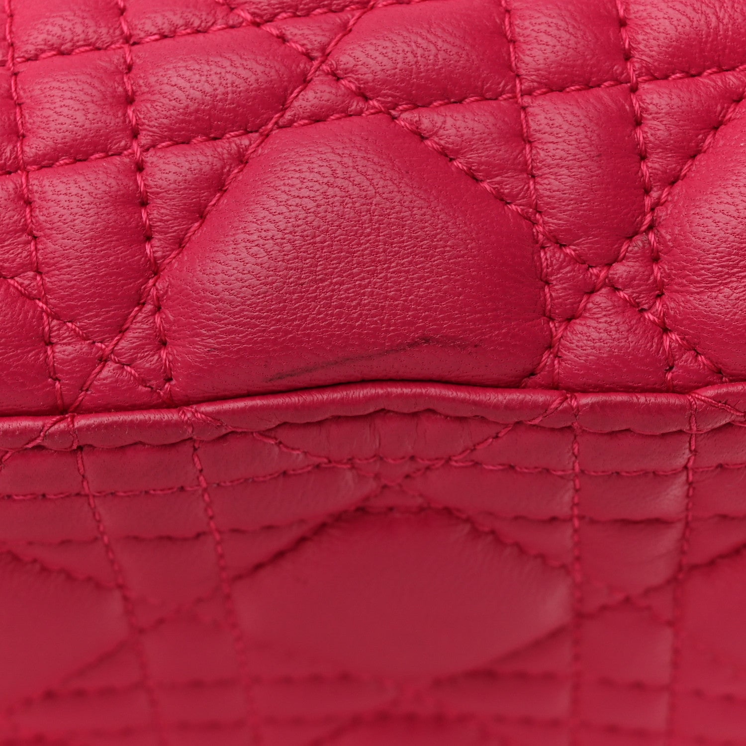 Christian Dior Lambskin Cannage Large Lady Dior Fuchsia 16 of 17