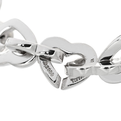 Tiffany Sterling Silver 18K Yellow Gold Heart Links Bracelet 3 of 4