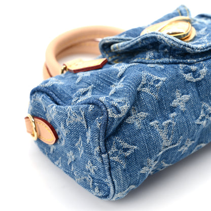 Louis Vuitton Monogram Denim Nano Speedy Blue 8 of 12