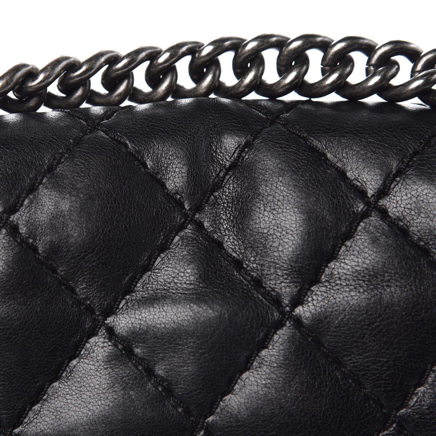 Chanel Calfskin Double Stitch Medium Boy Flap Black 13 of 16