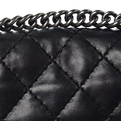 Chanel Calfskin Double Stitch Medium Boy Flap Black 13 of 16