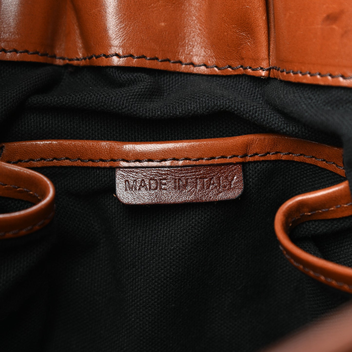 House Check Bridle Calfskin Medium Whipstitch Tote Dark Tan