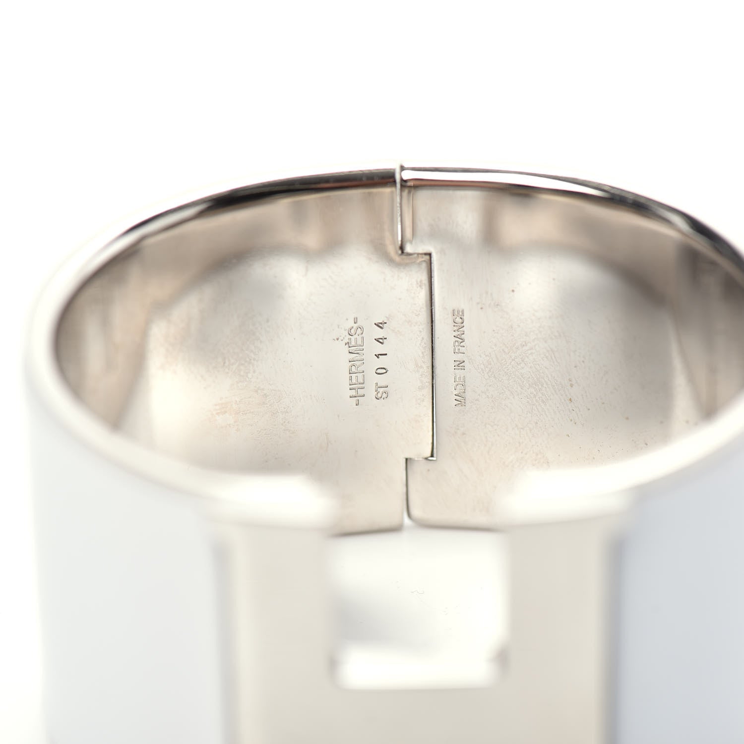 Hermes Enamel Extra Wide Clic Clac H Bracelet PM White 5 of 6