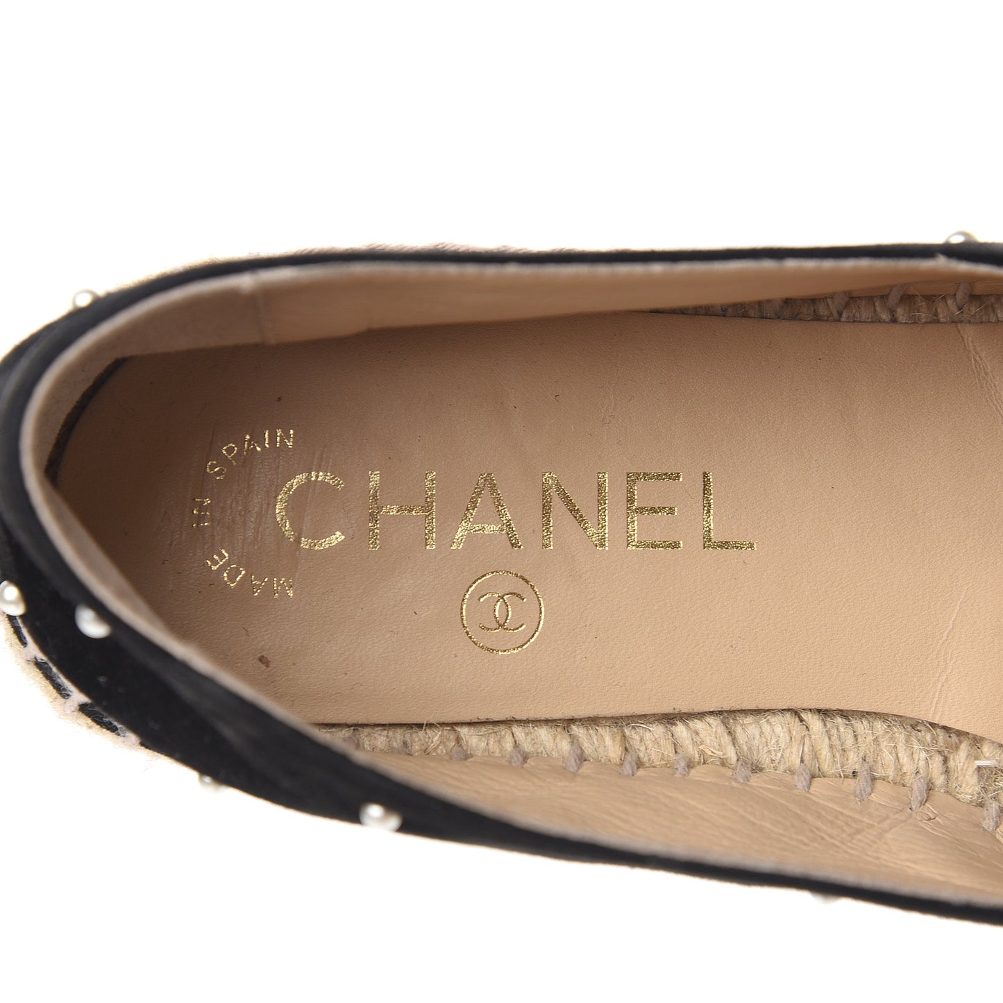Suede Pearl CC Espadrilles 38 Black