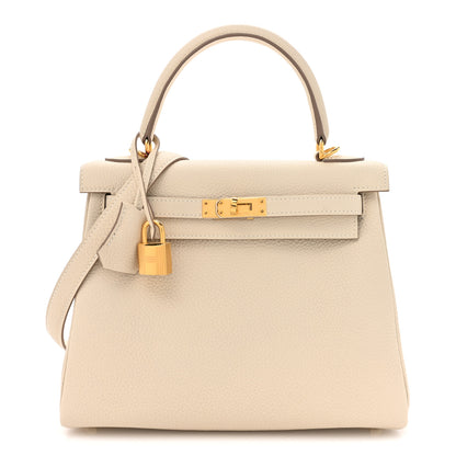 Hermes Togo Kelly Retourne 25 Craie 1 of 13