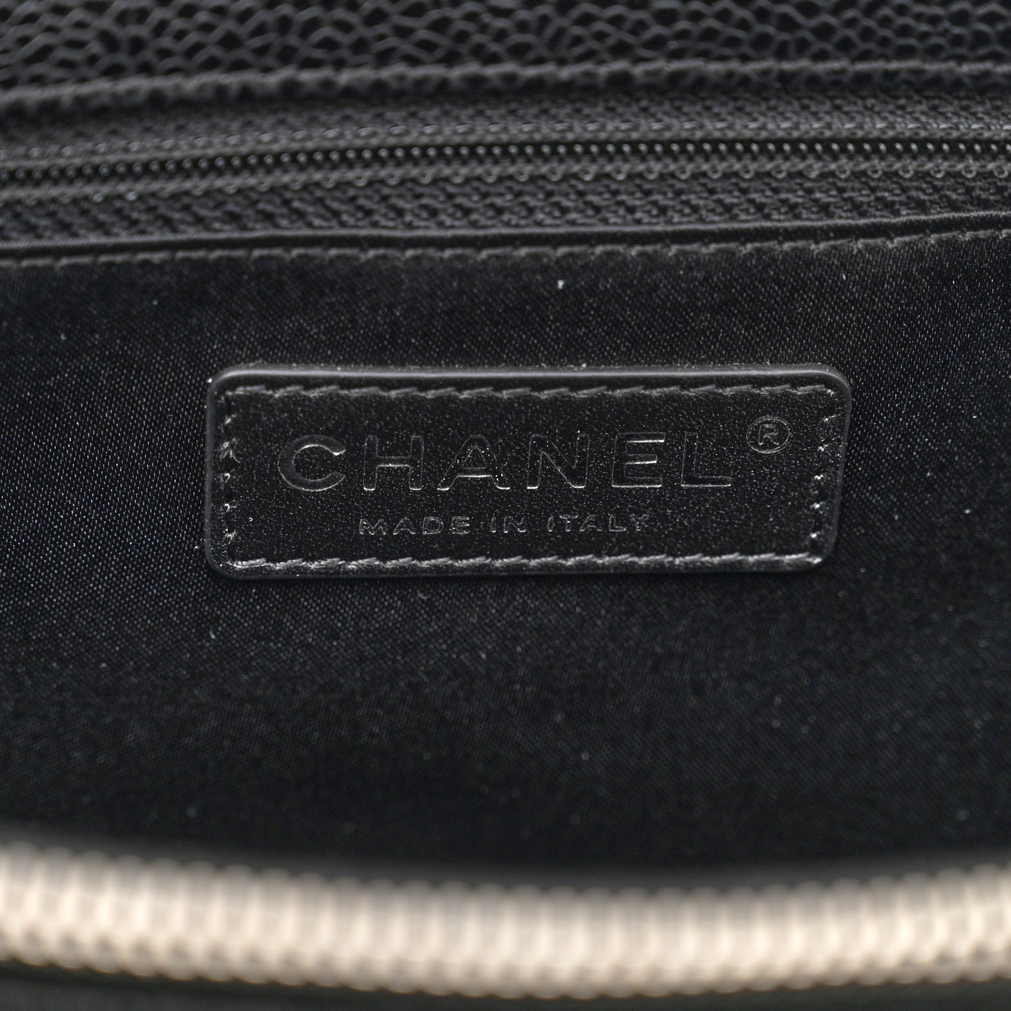 Caviar Quilted Grand Shopping Tote GST Black