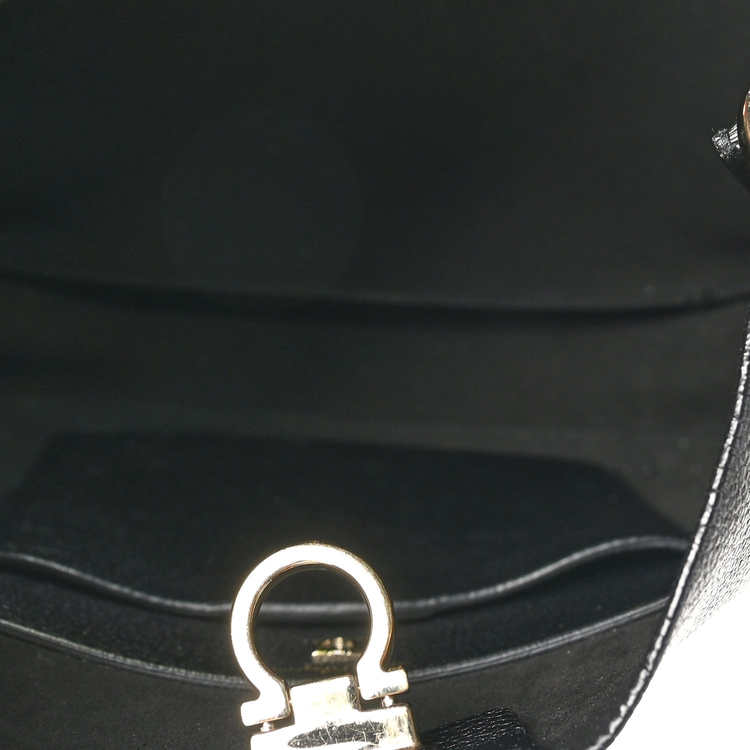 Salvatore Ferragamo Calfskin Reverse Hobo Black 5 of 10