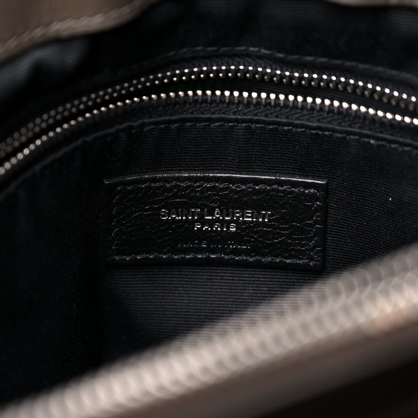 Calfskin Y Quilted Monogram Medium Loulou Chain Satchel Asphalt