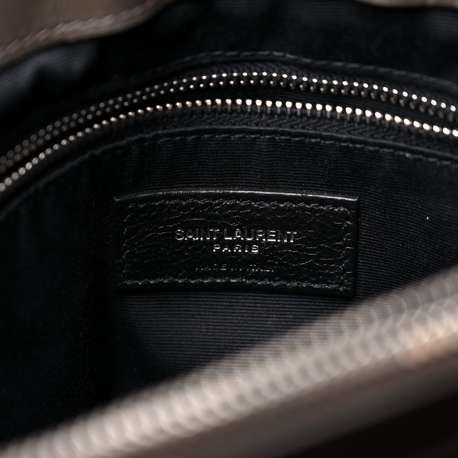 Saint Laurent Calfskin Y Quilted Monogram Medium Loulou Chain Satchel Asphalt 7 of 15