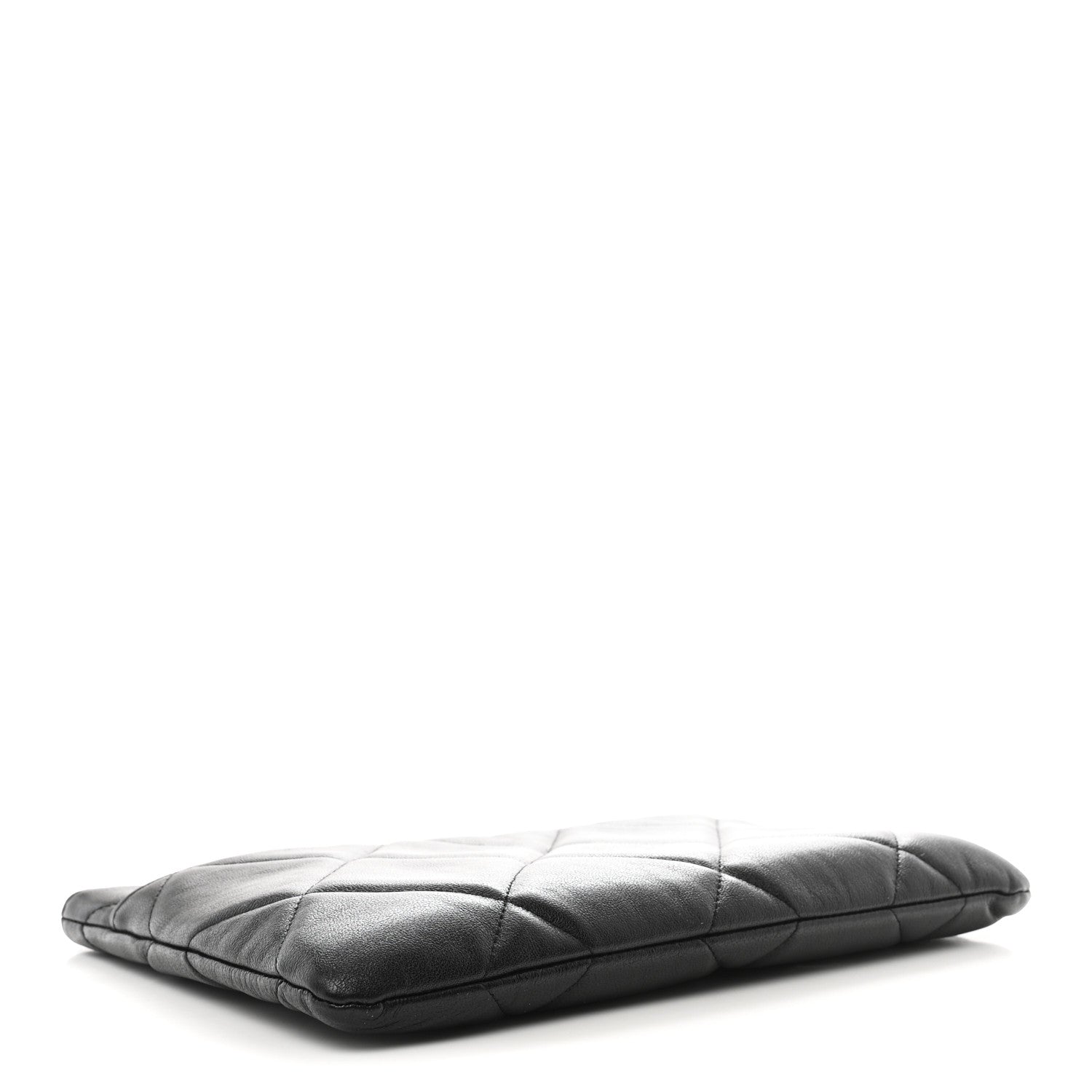 Chanel Goatskin Quilted Chanel 19 Pouch Black 4 of 8