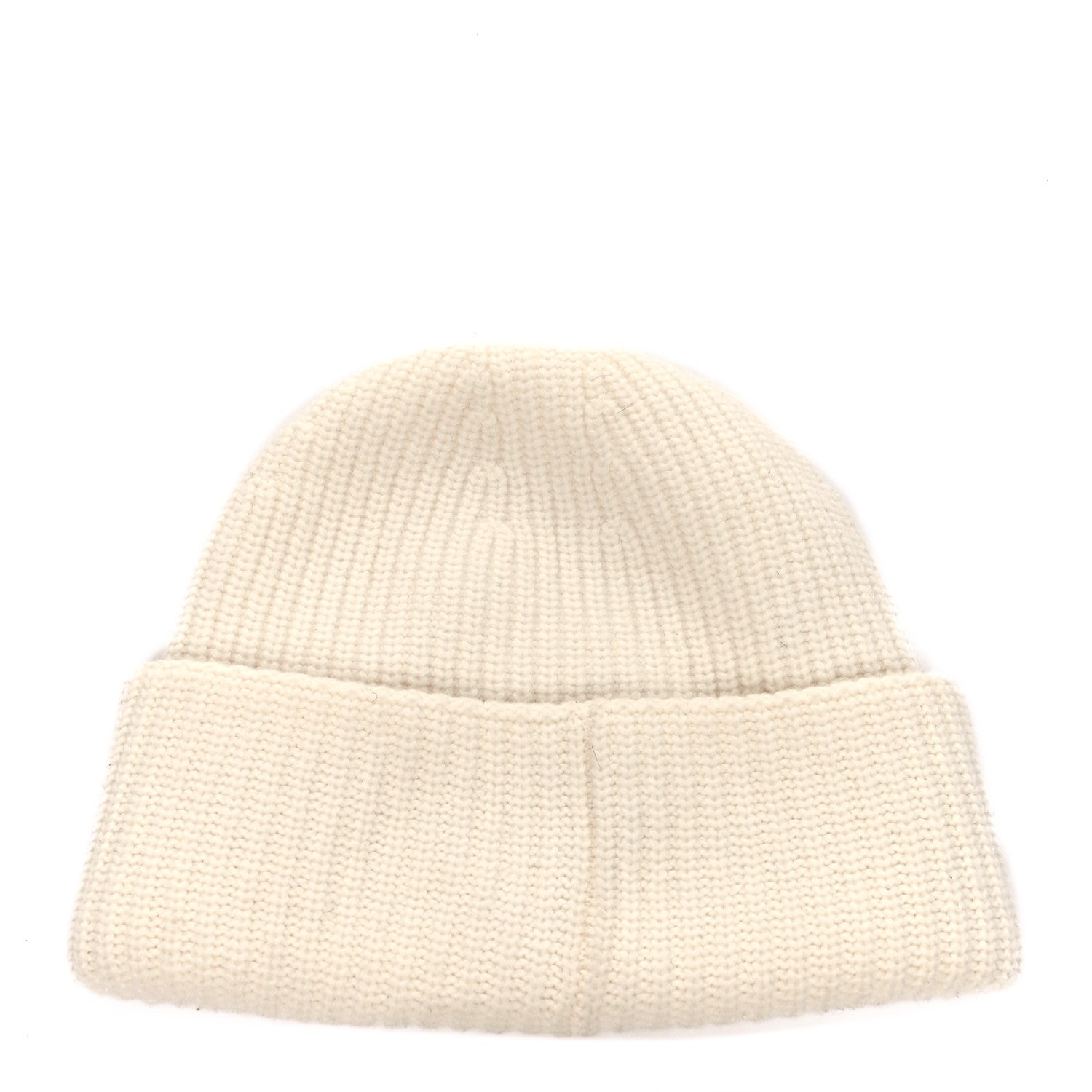 Chanel Wool Cashmere CC Beanie Hat White Black 3 of 7