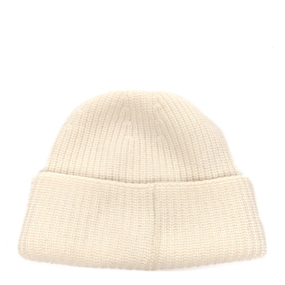 Chanel Wool Cashmere CC Beanie Hat White Black 3 of 7