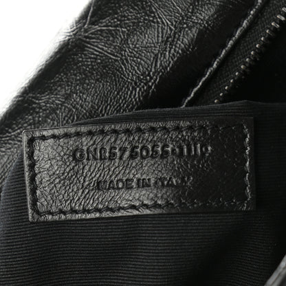 Saint Laurent Crinkled Calfskin Matelasse Monogram Medium Niki Chain Satchel Black 7 of 9
