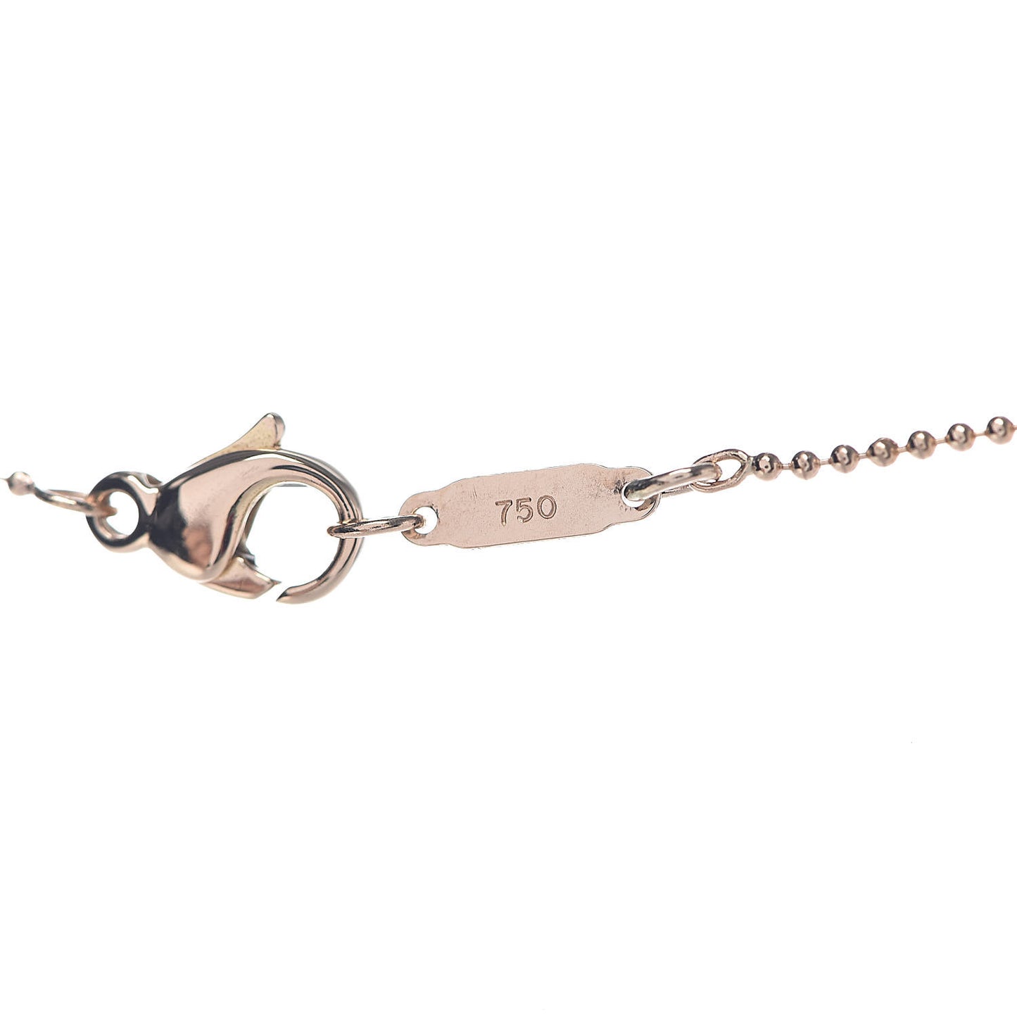 18K Rose Gold Twist Heart Key Pendant Necklace