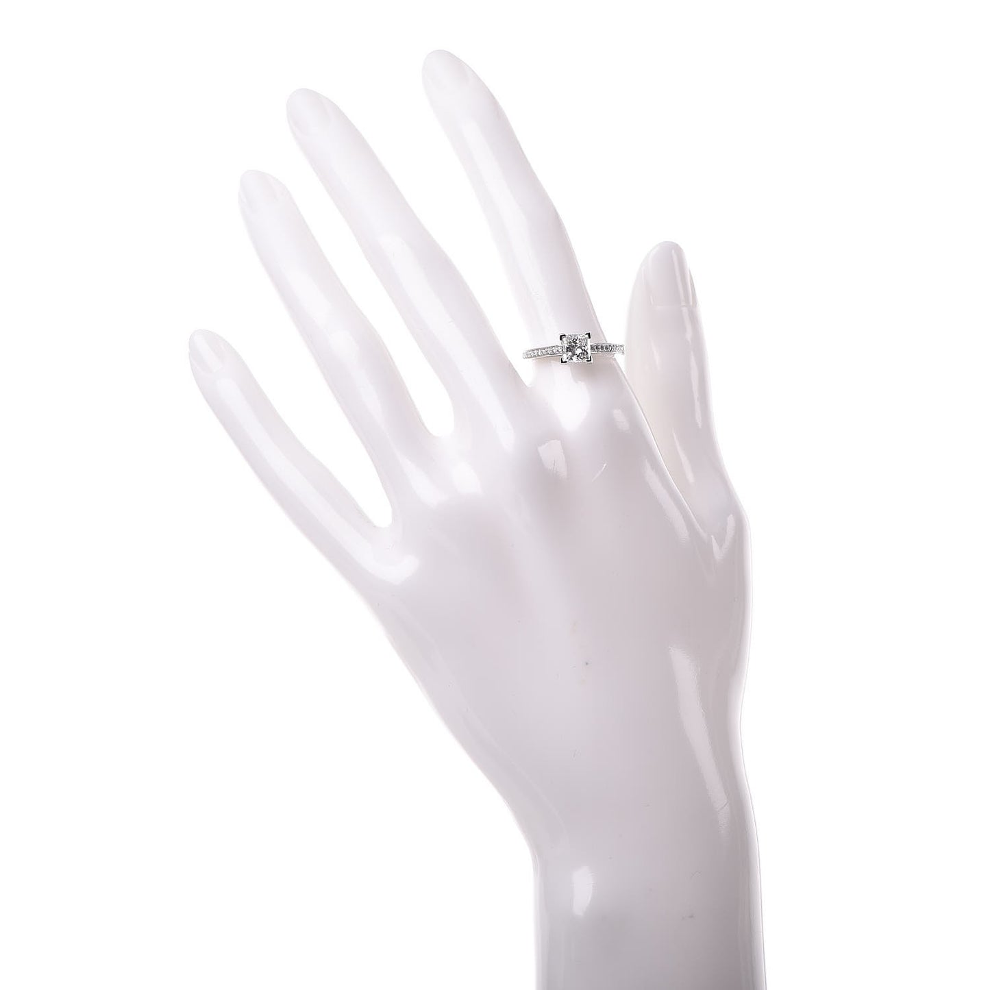 Platinum Diamond .94ct Princess Grace Engagement Ring 54.5 7