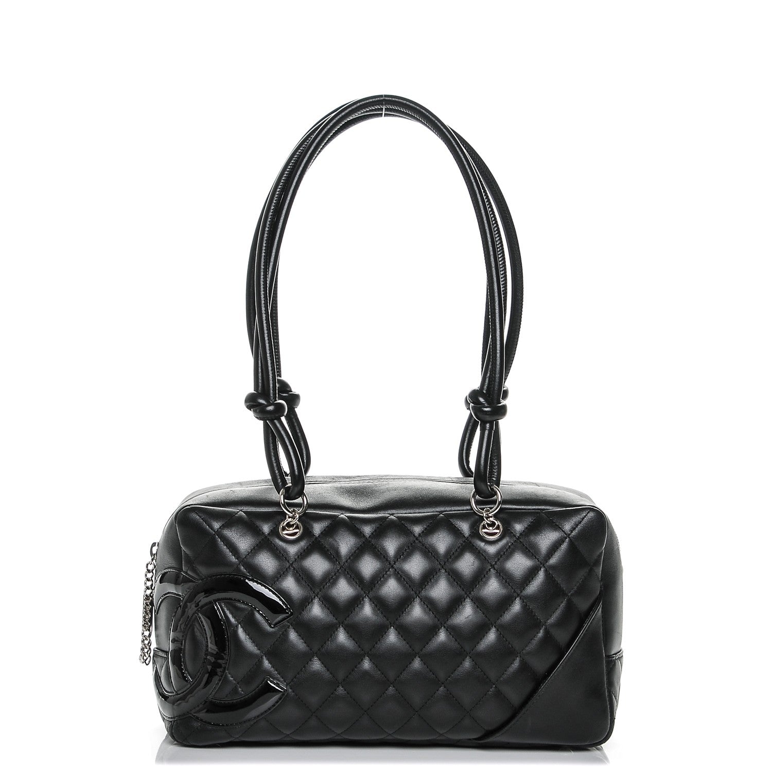 Chanel Calfskin Quilted Large Cambon Bowler Black 1 of 7