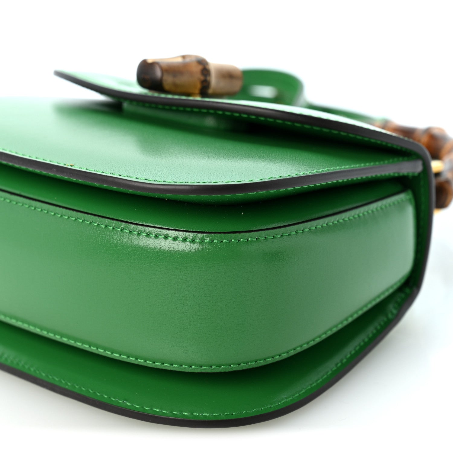 Gucci Boarded Dyana Lux Calfskin Mini Bamboo 1947 Top Handle Bag Spring Green 9 of 9