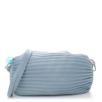 Loewe Lambskin Pleated Bracelet Pouch Shoulder Bag Dusty Blue 1 of 9