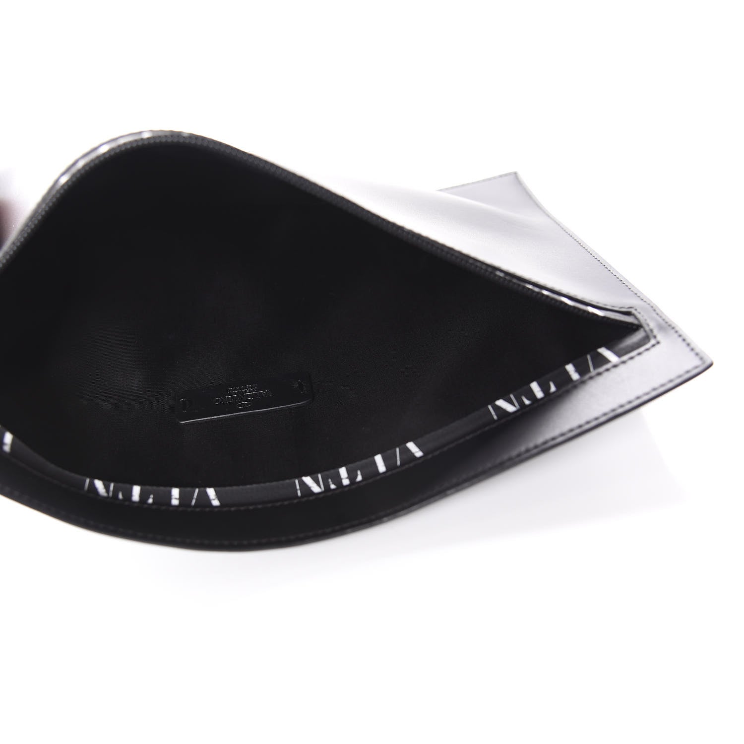 Valentino Garavani Calfskin Large VLTN Rockstud Flat Zip Pouch Black 5 of 6