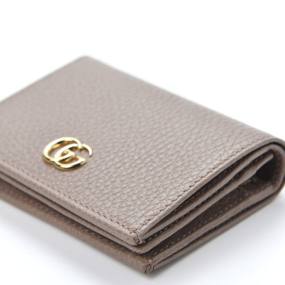 Gucci Pebbled Calfskin GG Marmont Card Case Porcelain Rose 6 of 8
