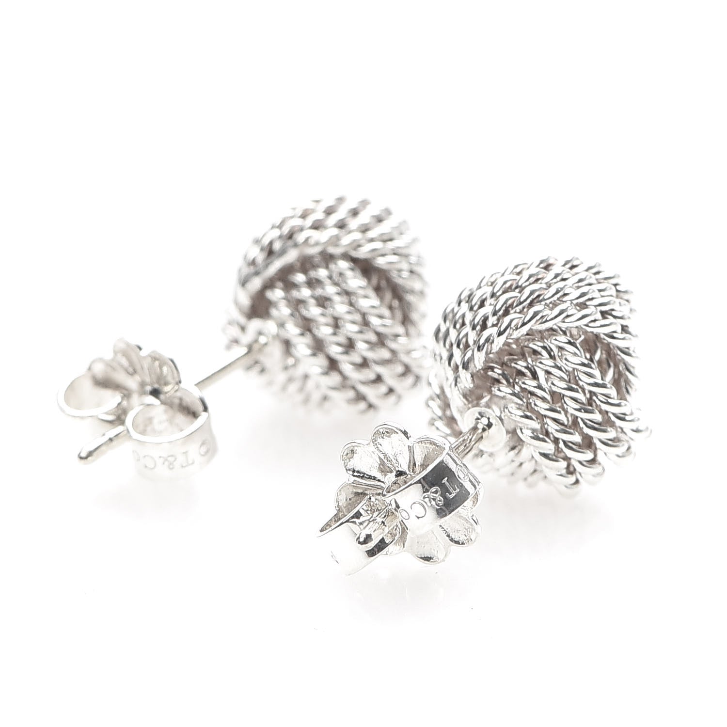 Tiffany Sterling Silver Twist Knot Earrings 3 of 5