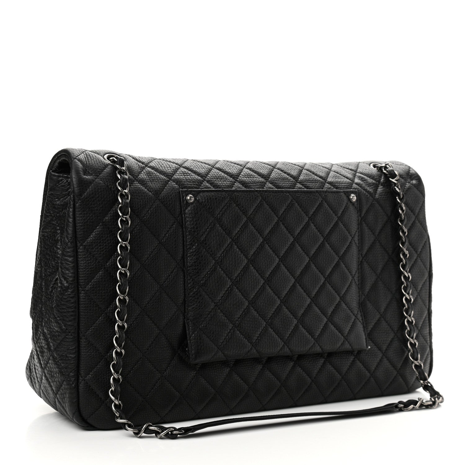 Chanel Calfskin Quilted XXL Travel Flap Bag Black 3 of 11