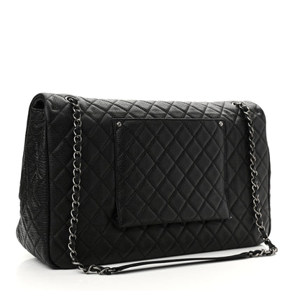 Chanel Calfskin Quilted XXL Travel Flap Bag Black 3 of 11