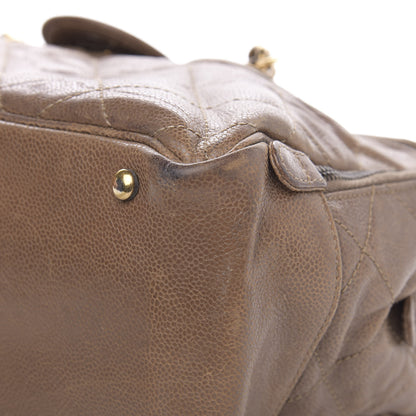 Chanel Crumpled Grained Calfskin Shiva Bowler Beige 11 of 18