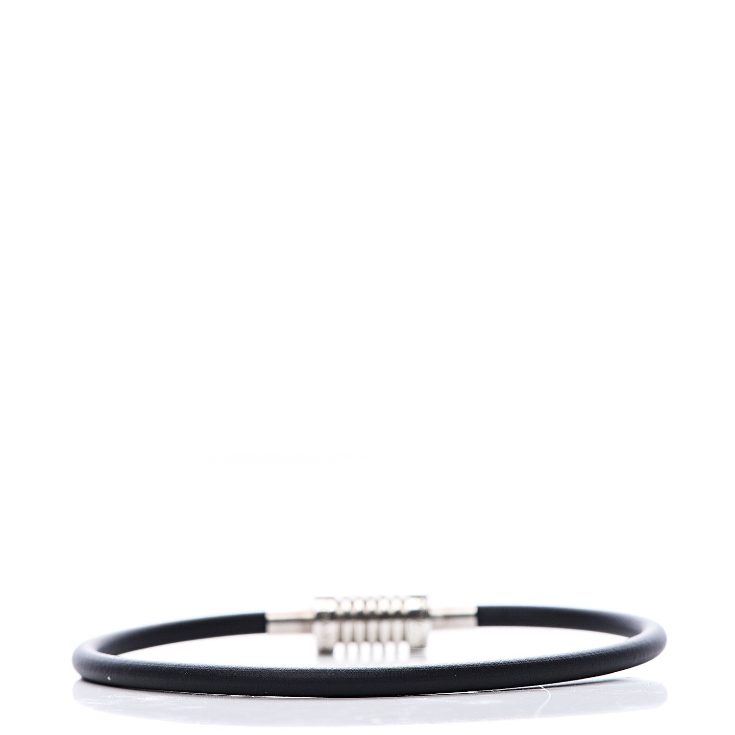 Tiffany Sterling Silver Rubber Paloma Picasso Groove Surfer Bracelet Black 3 of 6