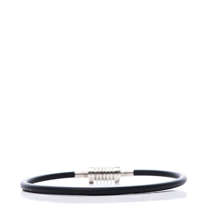 Tiffany Sterling Silver Rubber Paloma Picasso Groove Surfer Bracelet Black 3 of 6