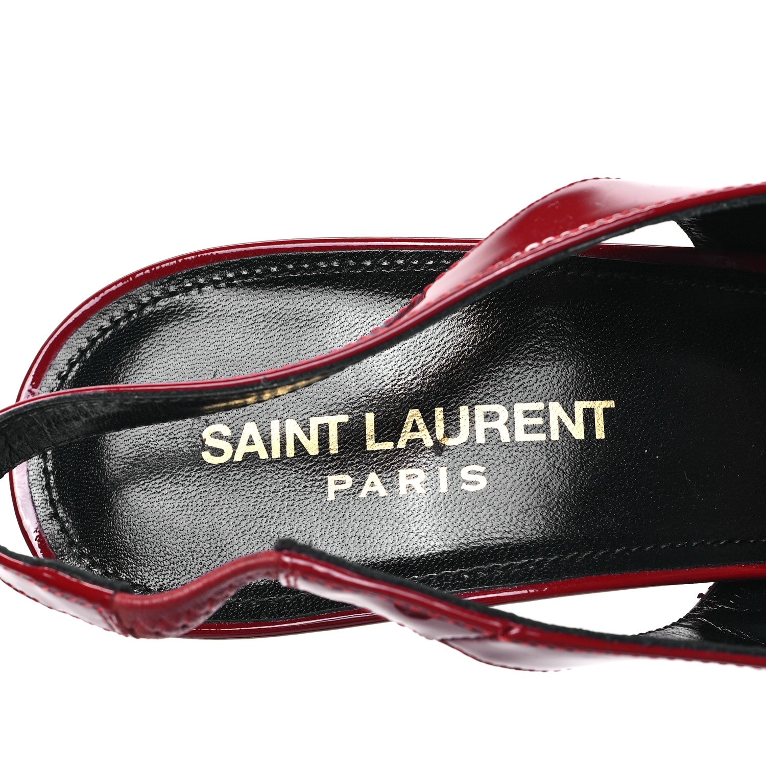 Saint Laurent Patent Venus 110 Slingback Pumps 39 Hot Red 7 of 12