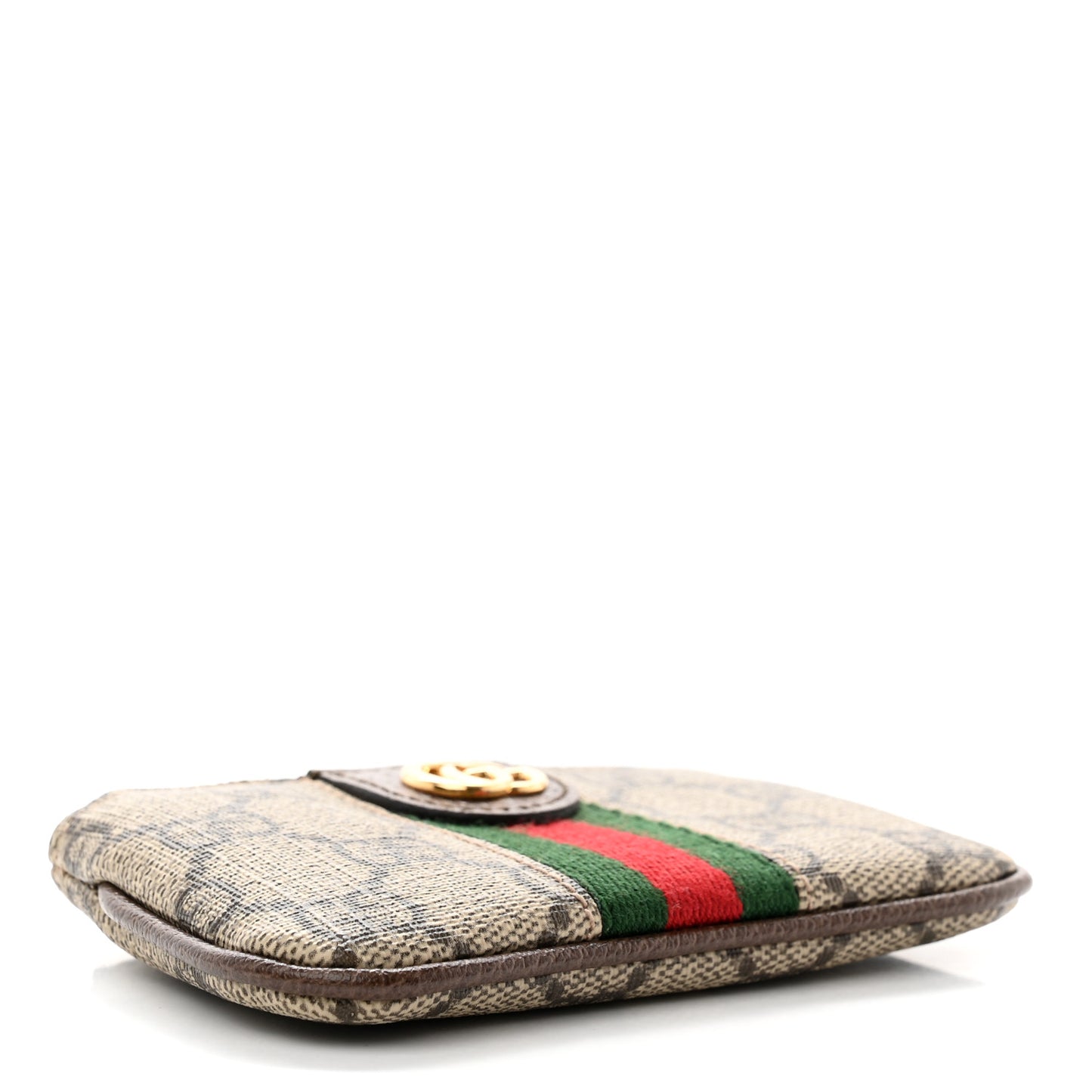 GG Supreme Monogram Web Ophidia Key Case Beige New Acero
