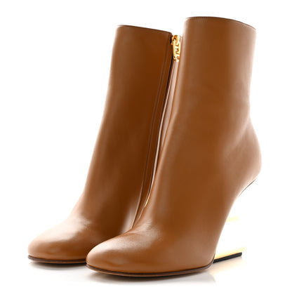 Fendi Nappa Fendi First 95mm Booties 38 Caramello 3 of 10
