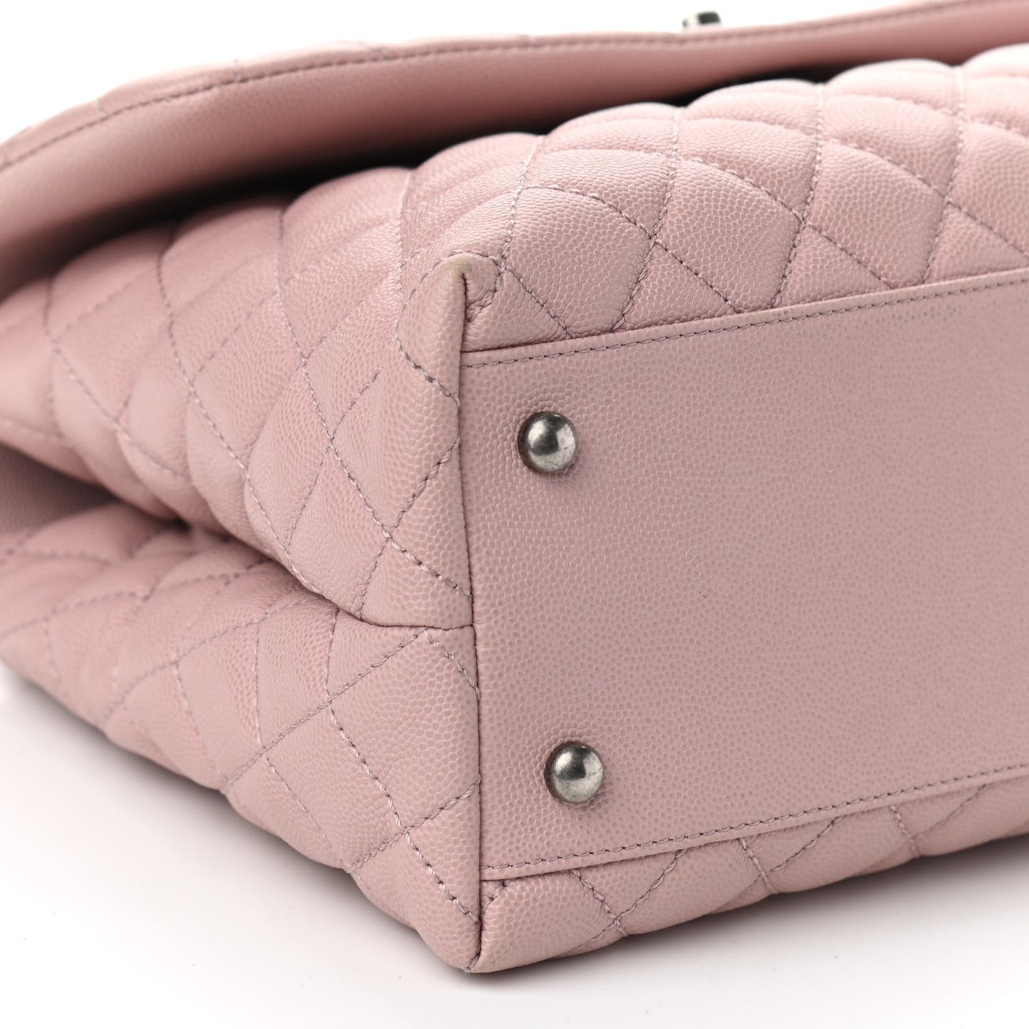 Caviar Quilted Medium Coco Handle Flap Light Pink