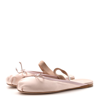 Miu Miu Raso Ballerina Mules 38.5 Orchidea 4 of 9