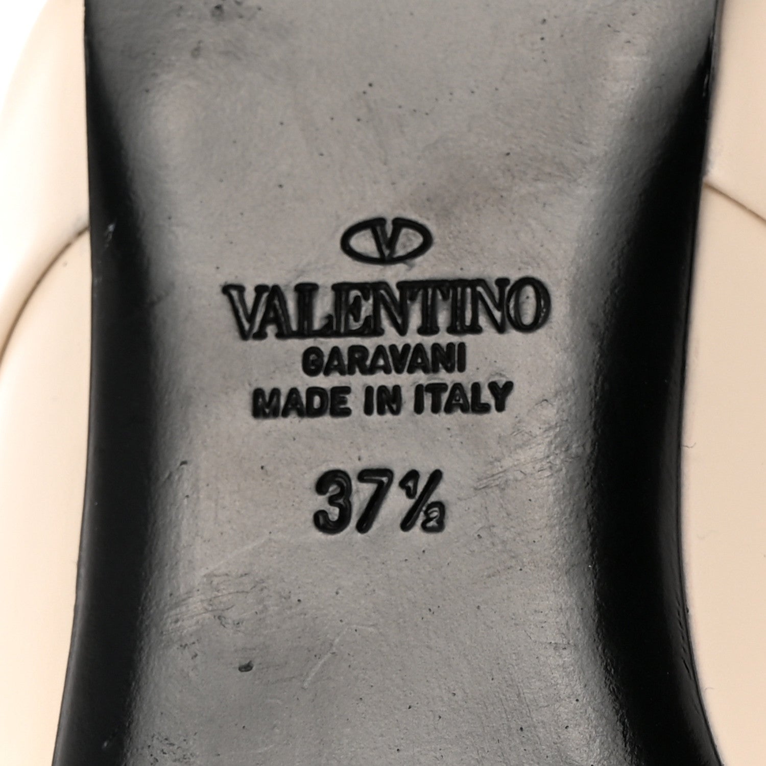 Valentino Garavani Calfskin Roman Stud Flat Mules 37.5 Light Ivory 6 of 15