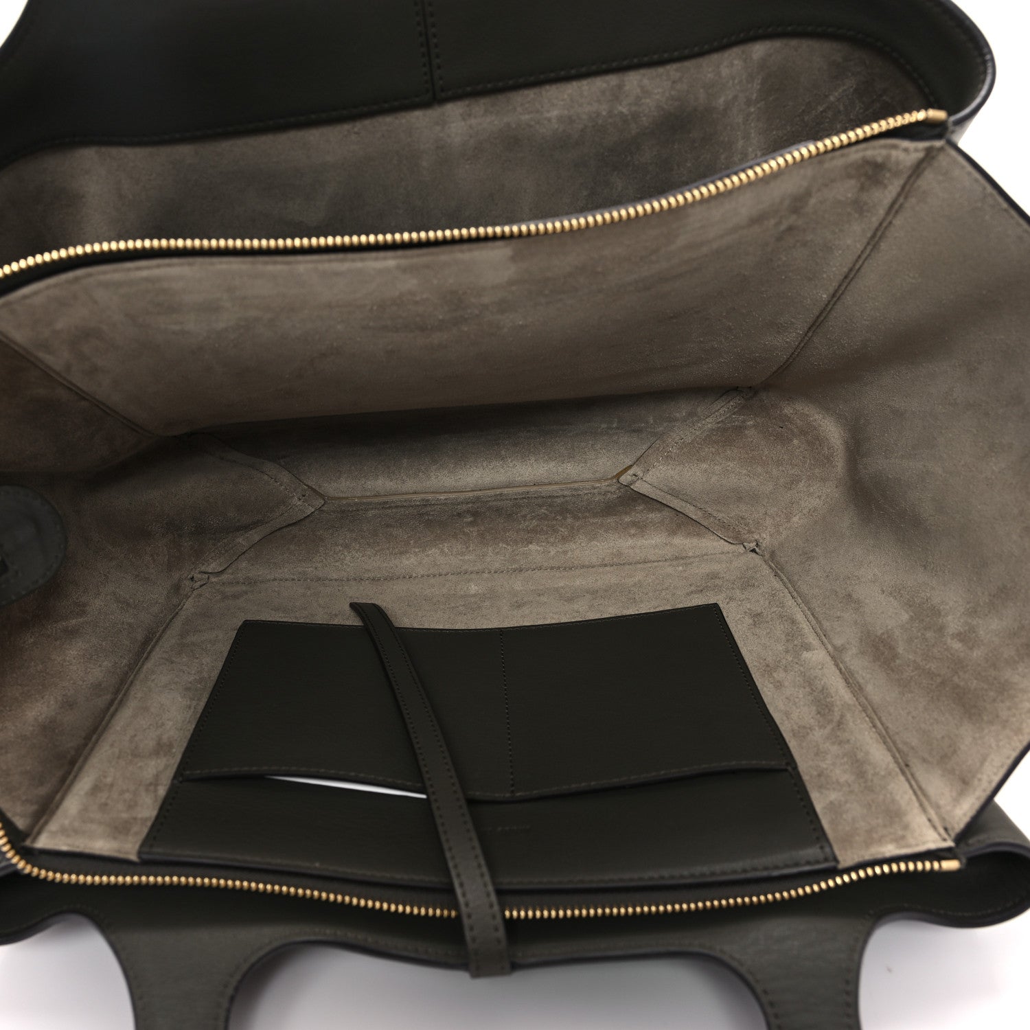 Celine Supple Natural Calfskin Medium Tri-Fold Bag Stone 5 of 10