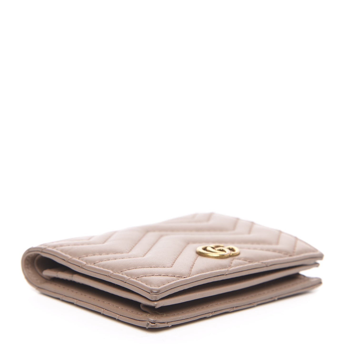 Calfskin Matelasse GG Marmont Card Case Porcelain Rose