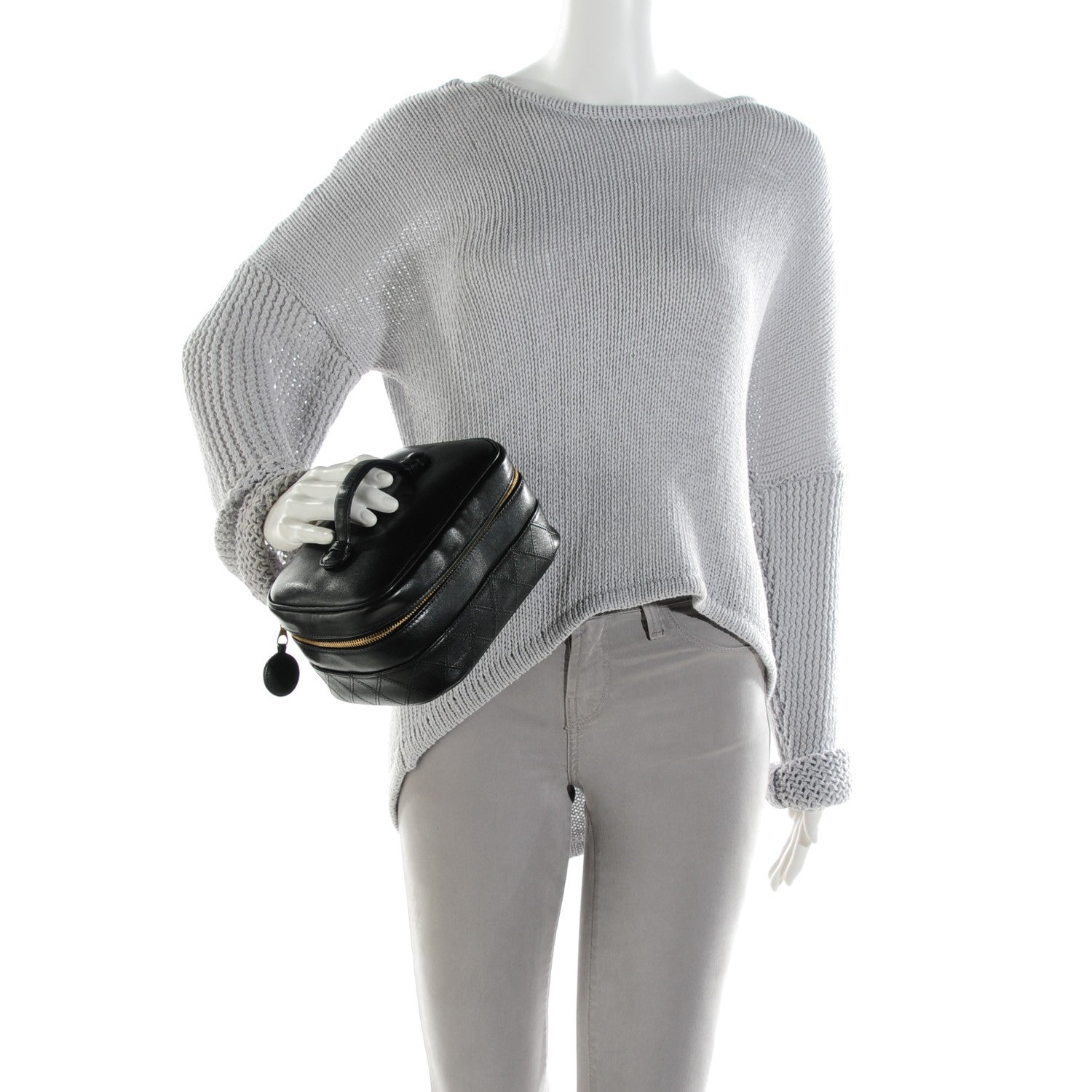 Chanel Calfskin Vanity Cosmetic Case Black 2 of 9