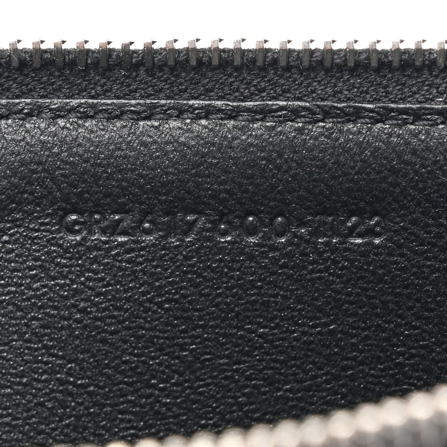 Saint Laurent Grained Calfskin Zip Pouch Tech Card Holder Black 7 of 8