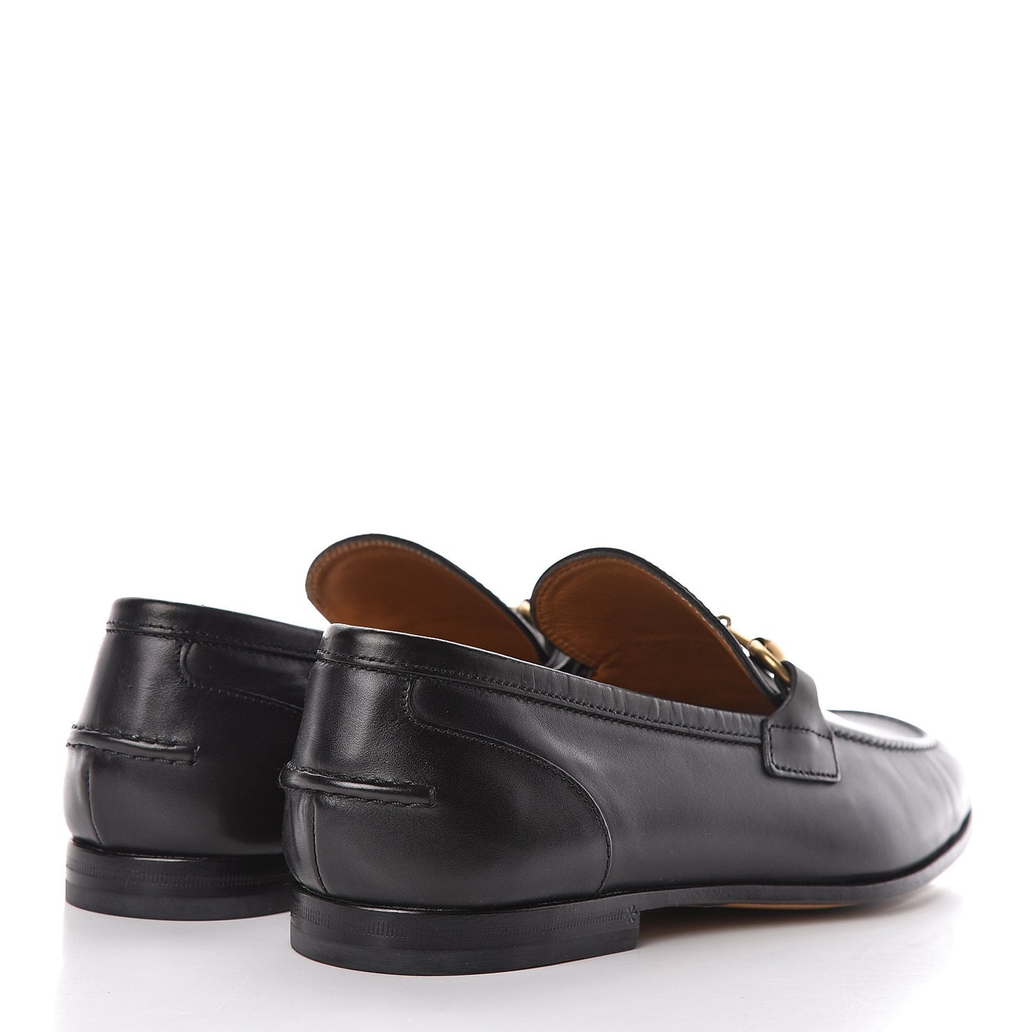 Calfskin Horsebit Mens Jordaan Loafers 5 Black